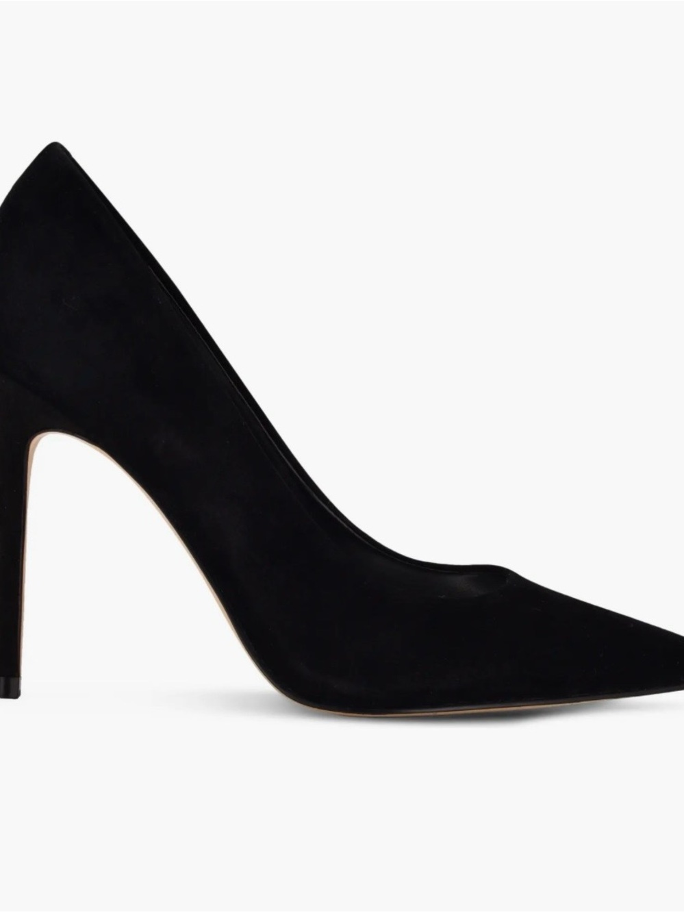 NWT Nine West Black Suede Pointed Toe Stiletto Heels Pumps US Women Size 9.5